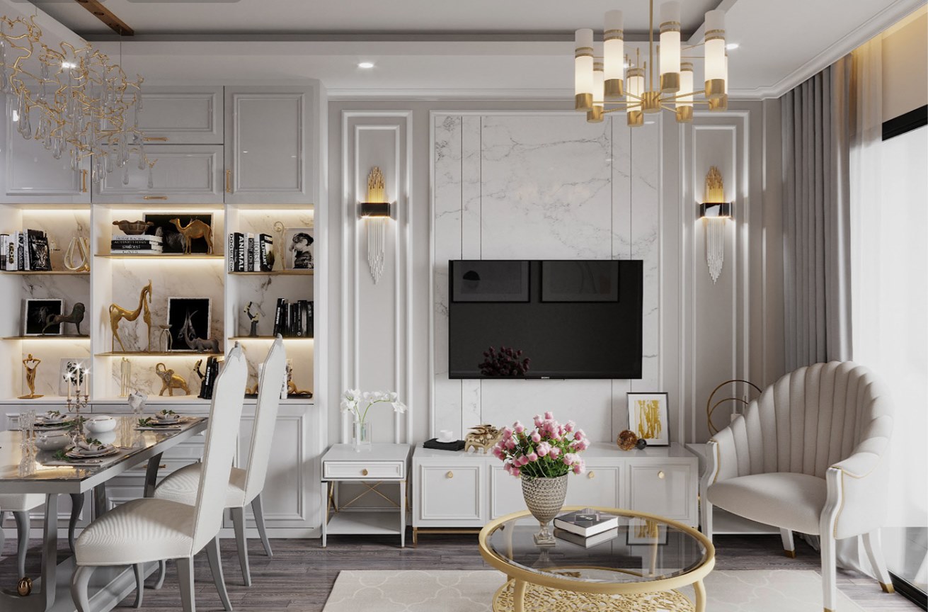 Thiết kế nội thất chung cư theo phong cách Luxury